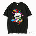 Premium Pride Or Die Skull Rainbow Tee