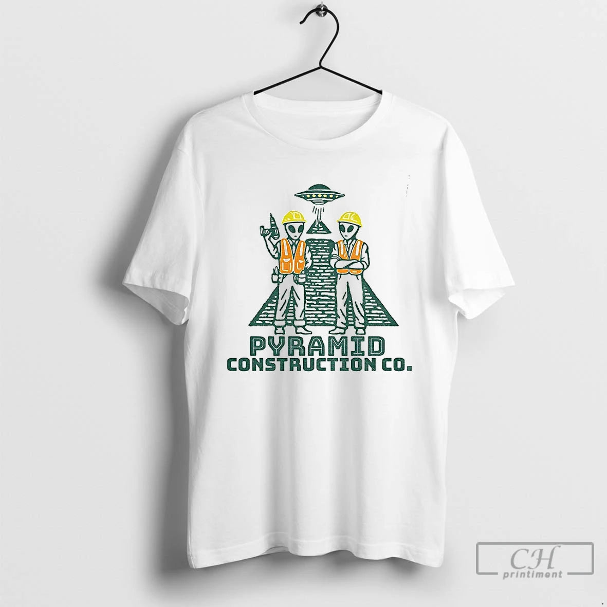 Premium Pyramid Construction Co Funny Alien Ancient Astronaut Humor T-Shirts, Hoodie, Sweatshirt | AU01DripNestTees.com