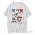 Premium Raccoon Born To Be Free Forced To Work Independence Day 2026 T Shirts Sweater