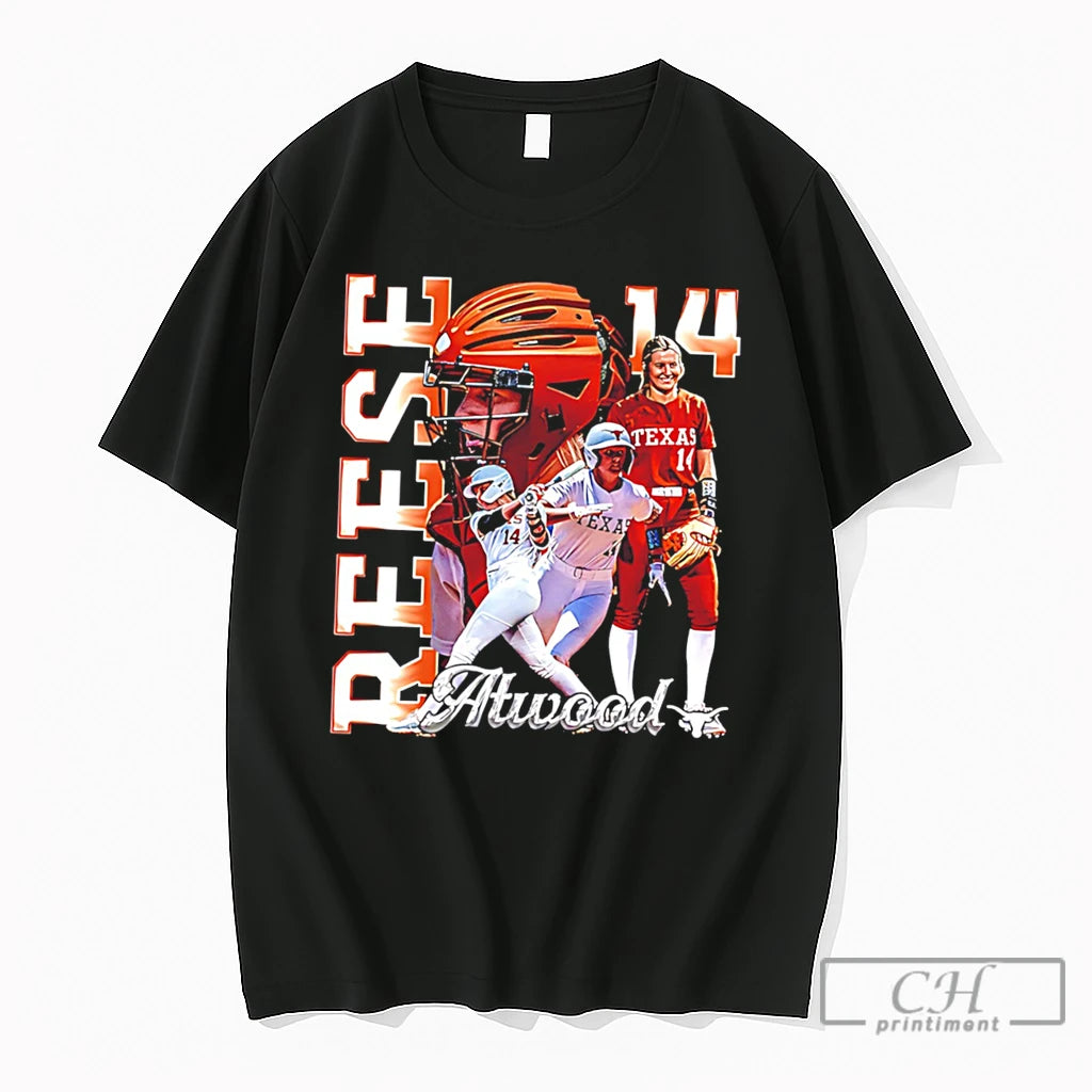 Premium Reese Atwood Texas Longhorns Softball Ncaa Player Collage Tee