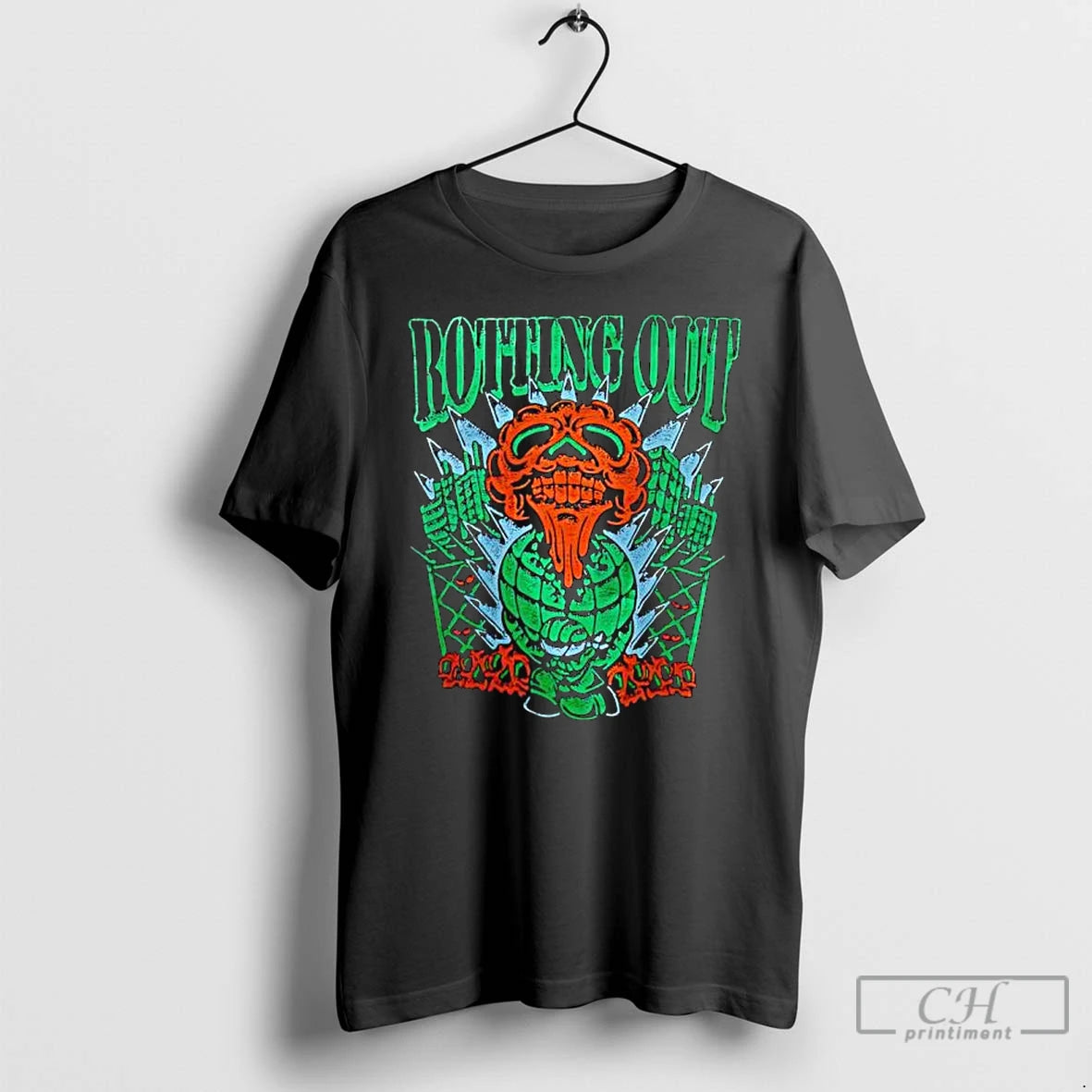 Premium Rotting Out Pumpkin Skull Graphic T-Shirts, Hoodie, Sweatshirt | AU01DripNestTees.com