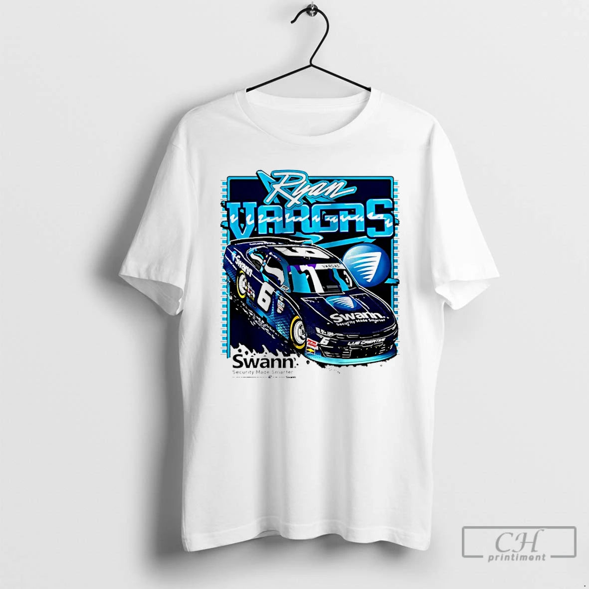 Premium Ryan Vargas Racing Car Swann Security Made Smarter T-Shirts, Hoodie, Sweatshirt | AU01DripNestTees.com