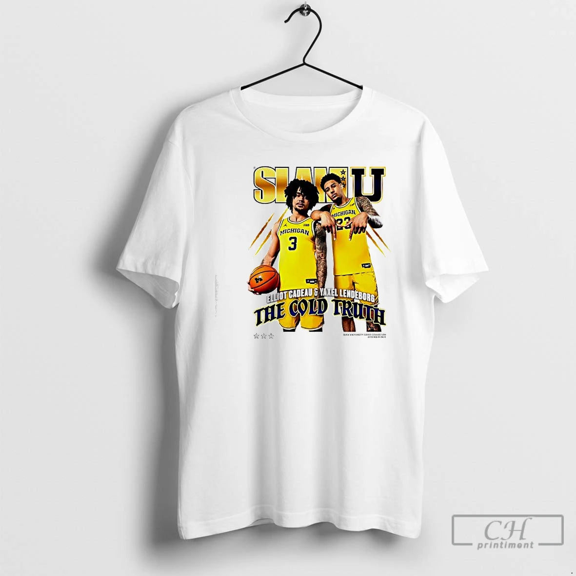 Premium Slam Elliot Cadeau Yaxel Lendeborg The Cold Truth Michigan Jersey T-Shirts, Hoodie, Sweatshirt | AU01DripNestTees.com