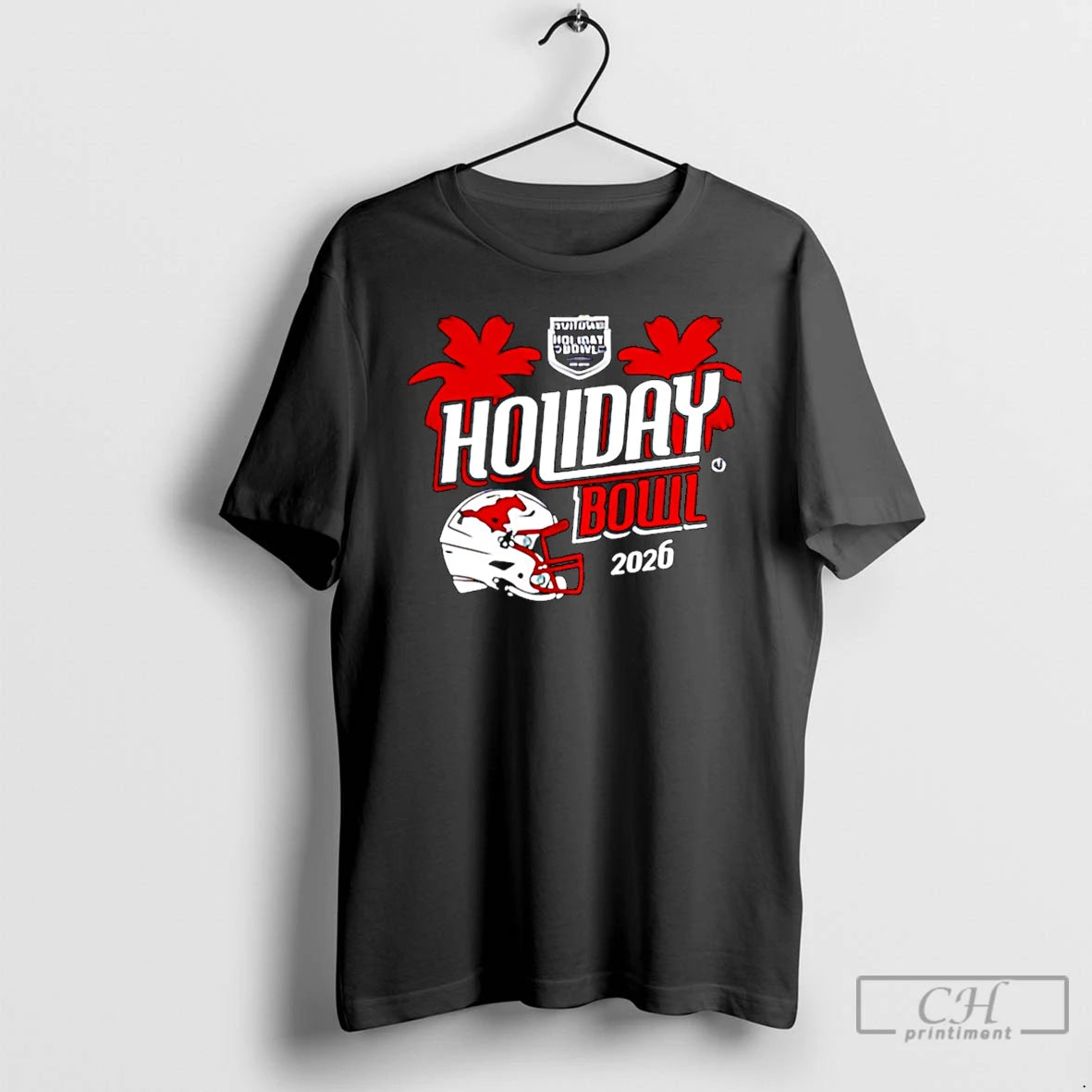 Premium Smu Mustangs 2025 Holiday Bowl Helmet Christmas T-Shirts, Hoodie, Sweatshirt | AU01DripNestTees.com