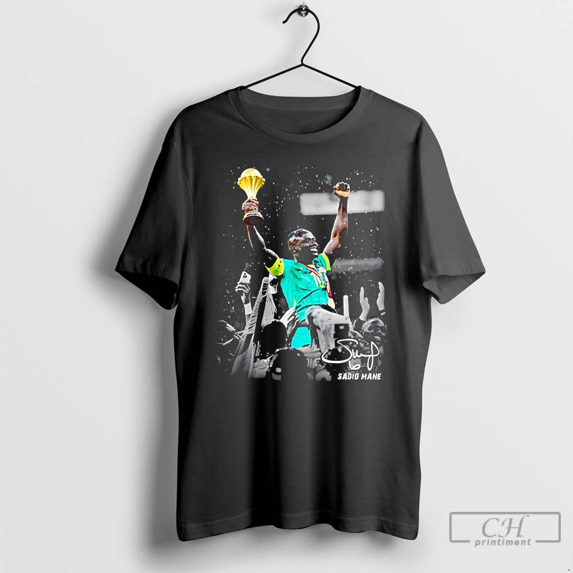 Premium Sadio Mane Senegal Champions 2026 Trophy Signature T-Shirts, Hoodie, Sweatshirt | AU01DripNestTees.com