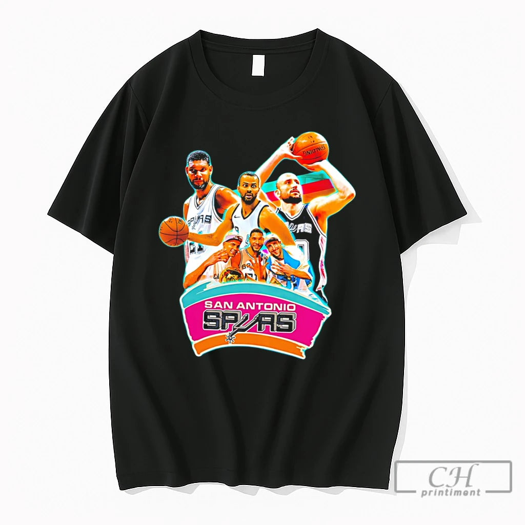 Premium San Antonio Spurs Team College Illustration 2026 Tee