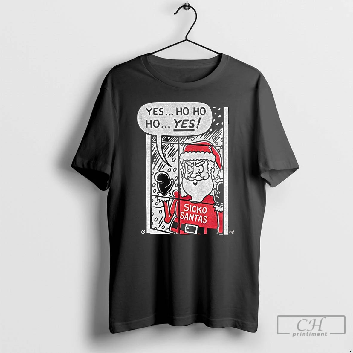Premium Santa Sickos Yes Ho Ho Ho Yes Merry Christmas T-Shirts, Hoodie, Sweatshirt | AU01DripNestTees.com
