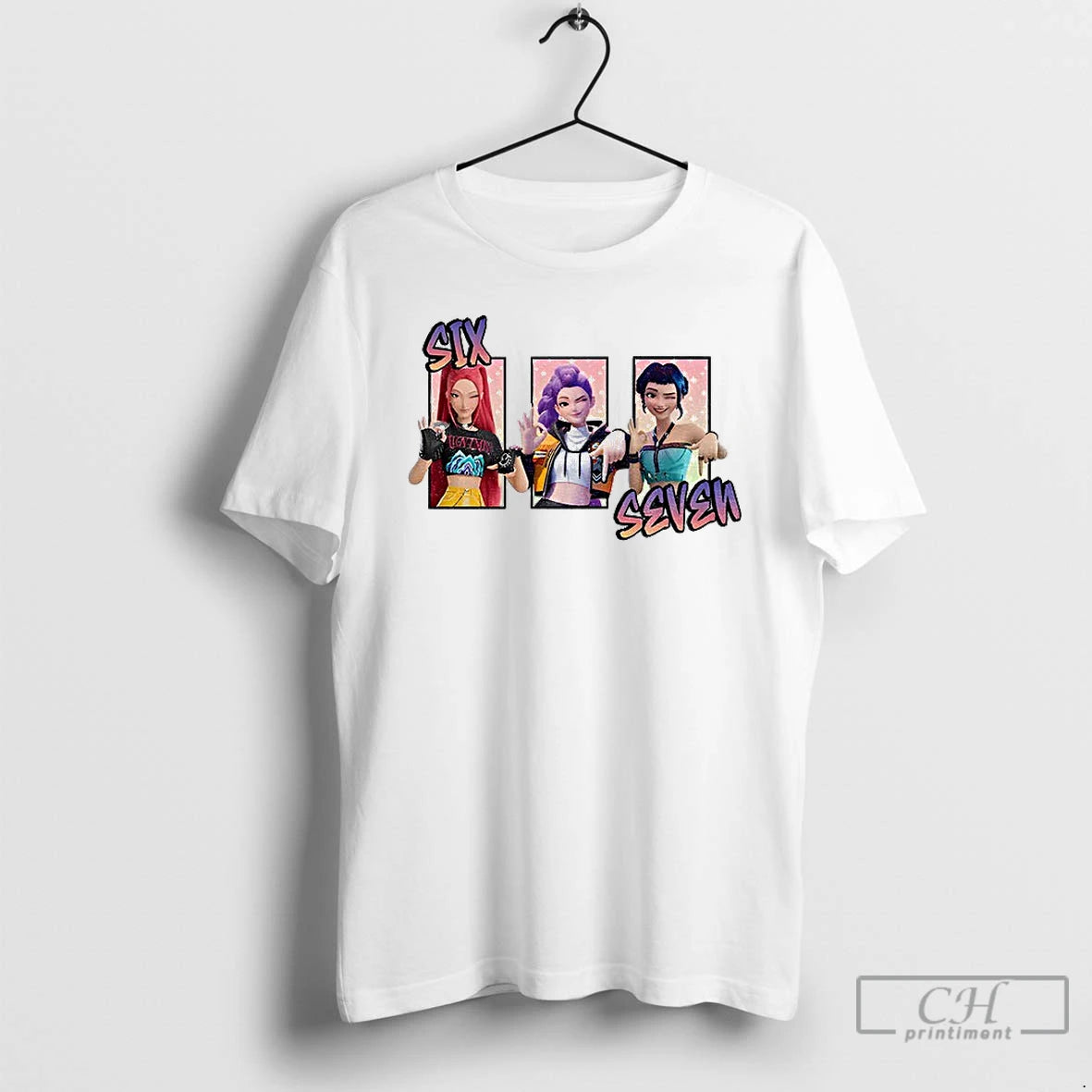 Premium Six Seven 6 7 Meme Kpop Girls Band Huntrix Girl T-Shirts, Hoodie, Sweatshirt | AU01DripNestTees.com