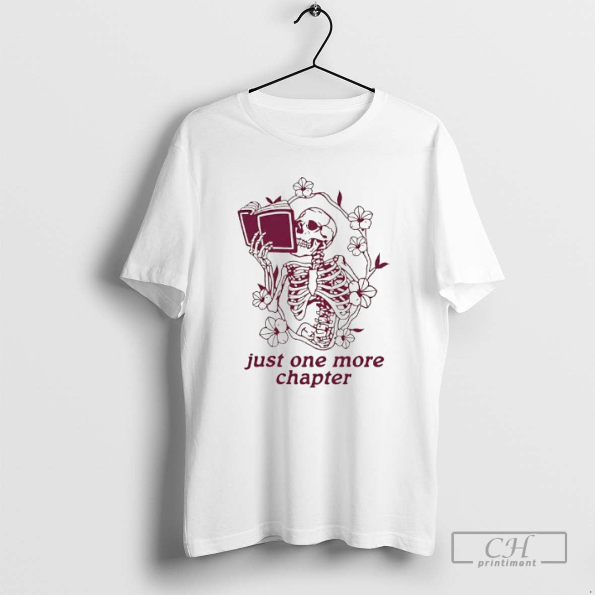 Premium Skeleton Reading Book Just One More Chapter Shirt Sweater Hoodie, Sweatshirt | AU01DripNestTees.com