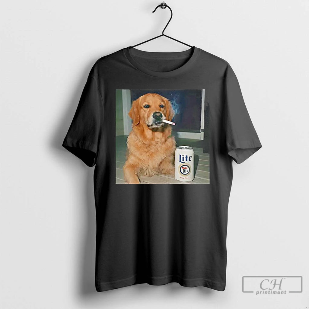 Premium Smoking Golden Retriever Funny Dog Meme T-Shirts, Hoodie, Sweatshirt | AU01DripNestTees.com