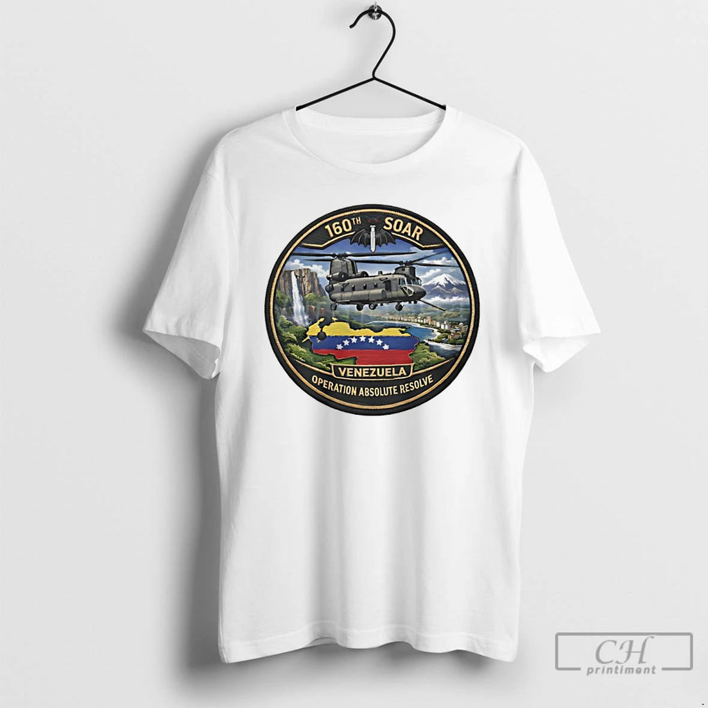 Premium Soar 160th Venezuela Operation Absolute Resolve Logo T-Shirts, Hoodie, Sweatshirt | AU01DripNestTees.com