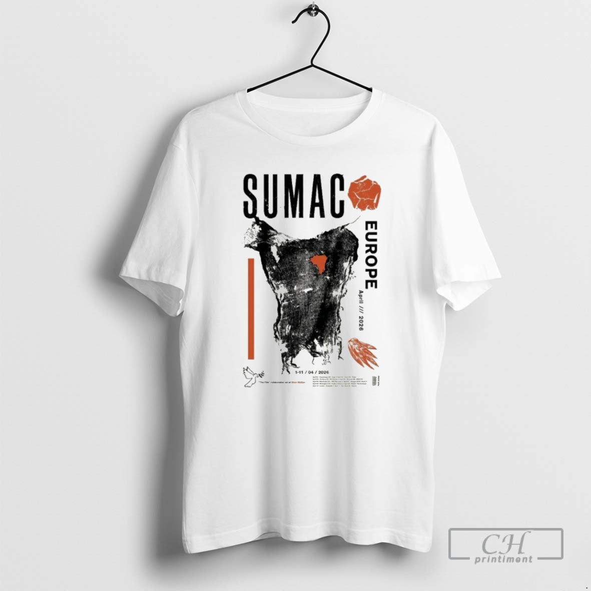 Premium Sumac Europe April Tour 2026 Shirt Sweater Hoodie, Sweatshirt | AU01DripNestTees.com