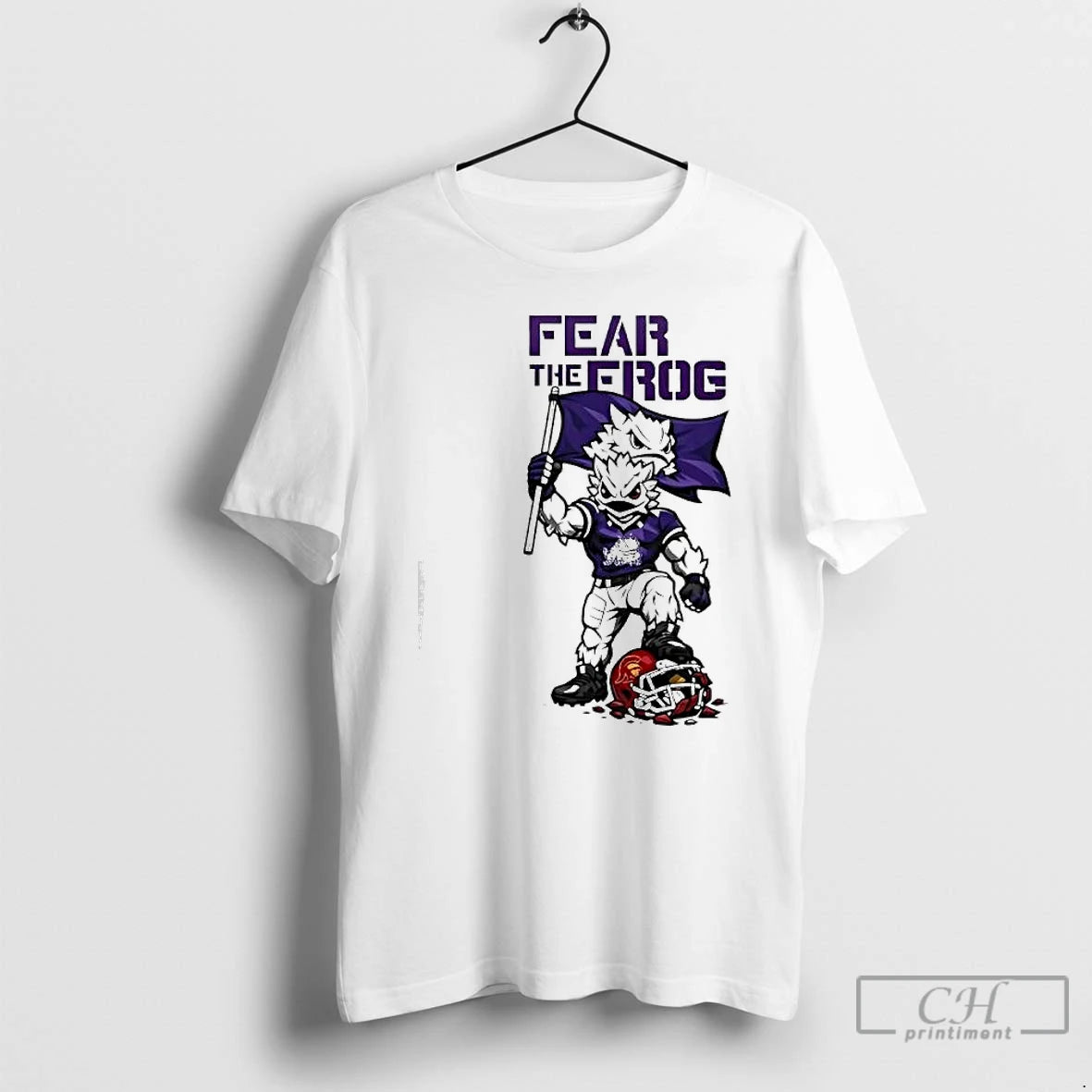 Premium Tcu Horned Frogs Fear The Frog With Superfrog Mascot T-Shirts, Hoodie, Sweatshirt | AU01DripNestTees.com