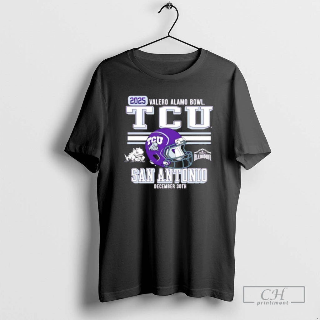 Premium Tcu San Antonio 2025 Alamo Bowl Bound Helmet Shirt Sweater Hoodie, Sweatshirt | AU01DripNestTees.com