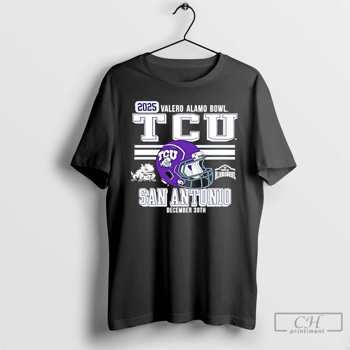 Premium Tcu San Antonio 2025 Alamo Bowl Bound Helmet T-Shirts, Hoodie, Sweatshirt | AU01DripNestTees.com