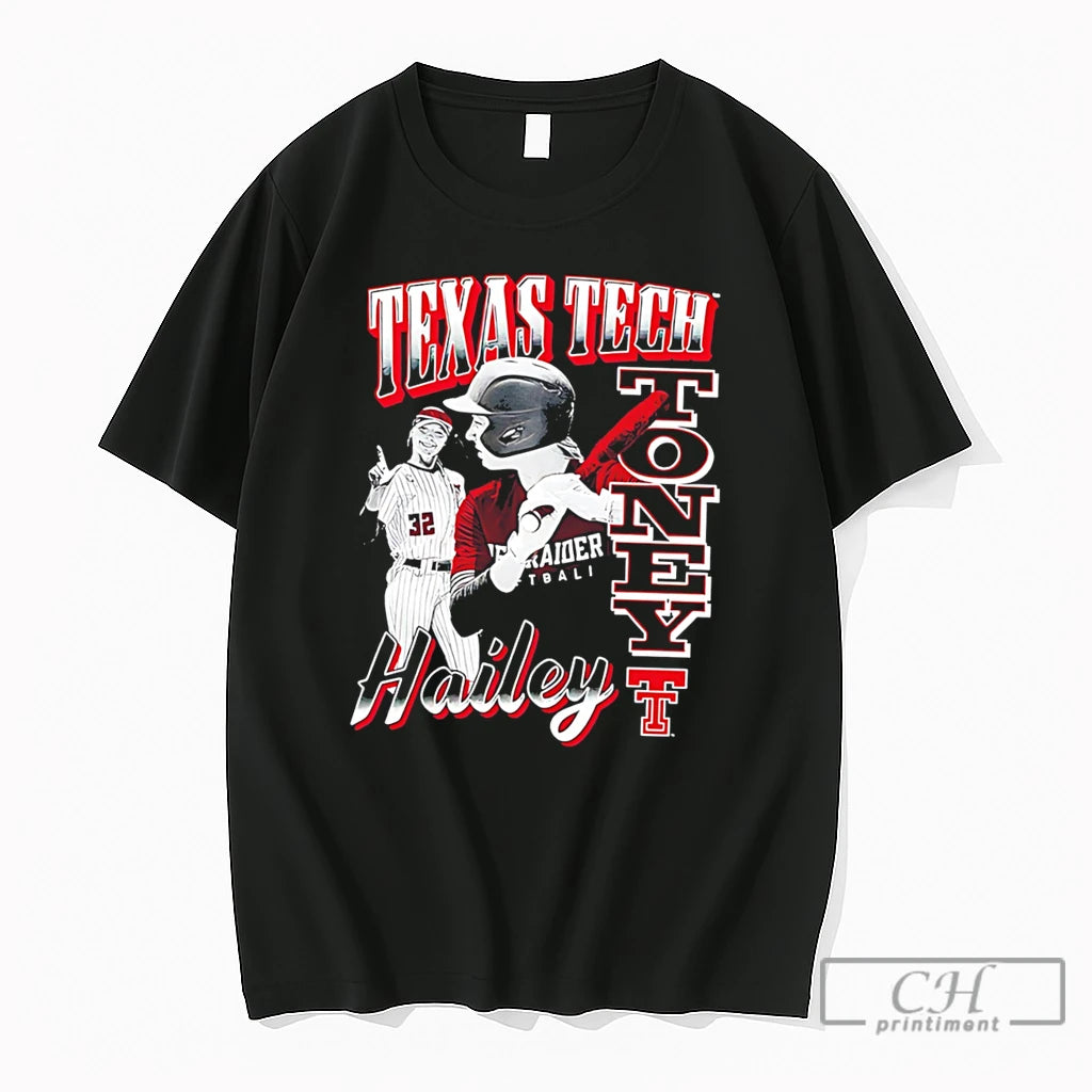 Premium Texas Tech Red Raiders Hailey Toney Illustration Tee