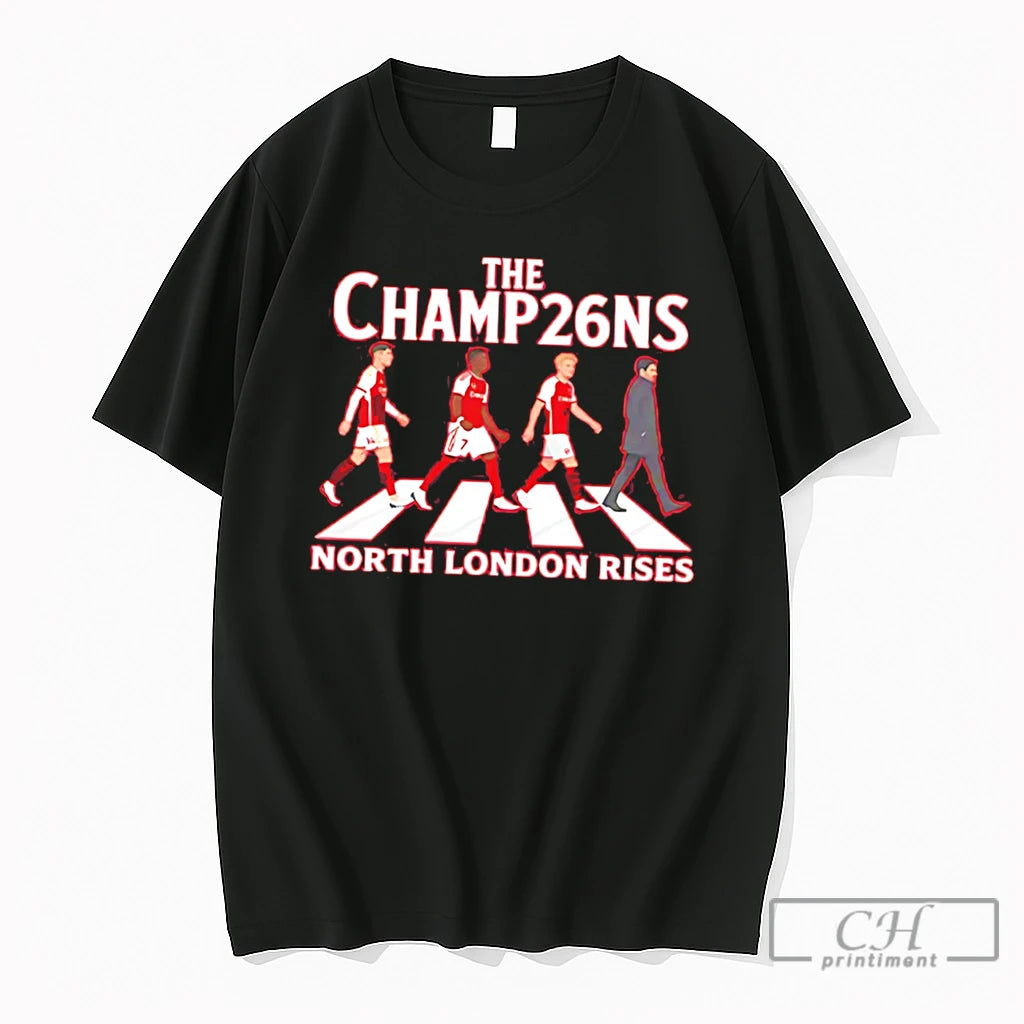 Premium The Champ26ns North London Rises Arsenal Champions Abbey Road Tee