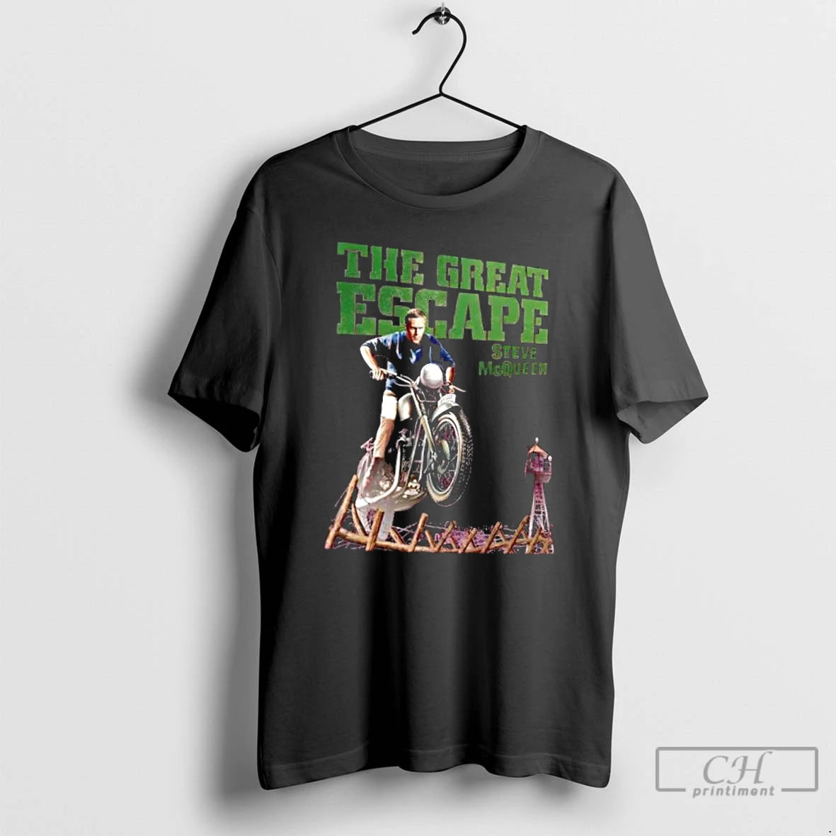 Premium The Great Escape Steve Mcqueen Motorcycle T-Shirts, Hoodie, Sweatshirt | AU01DripNestTees.com