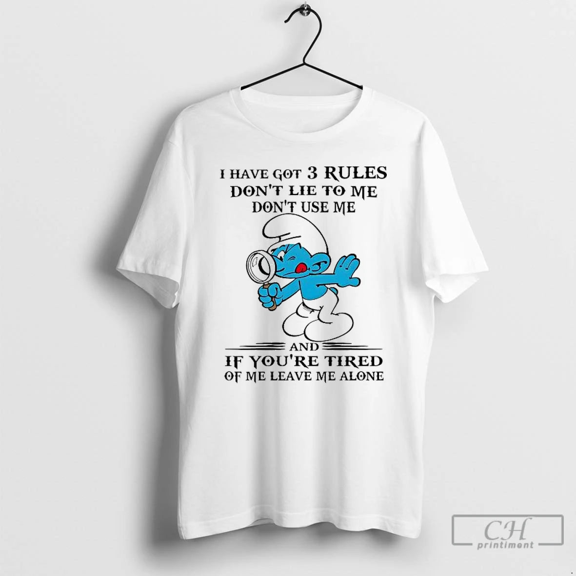 Premium The Smurfs I Have Got 3 Rules Dont Lie To Me T Shirts Sweater Hoodie, Sweatshirt | AU01DripNestTees.com