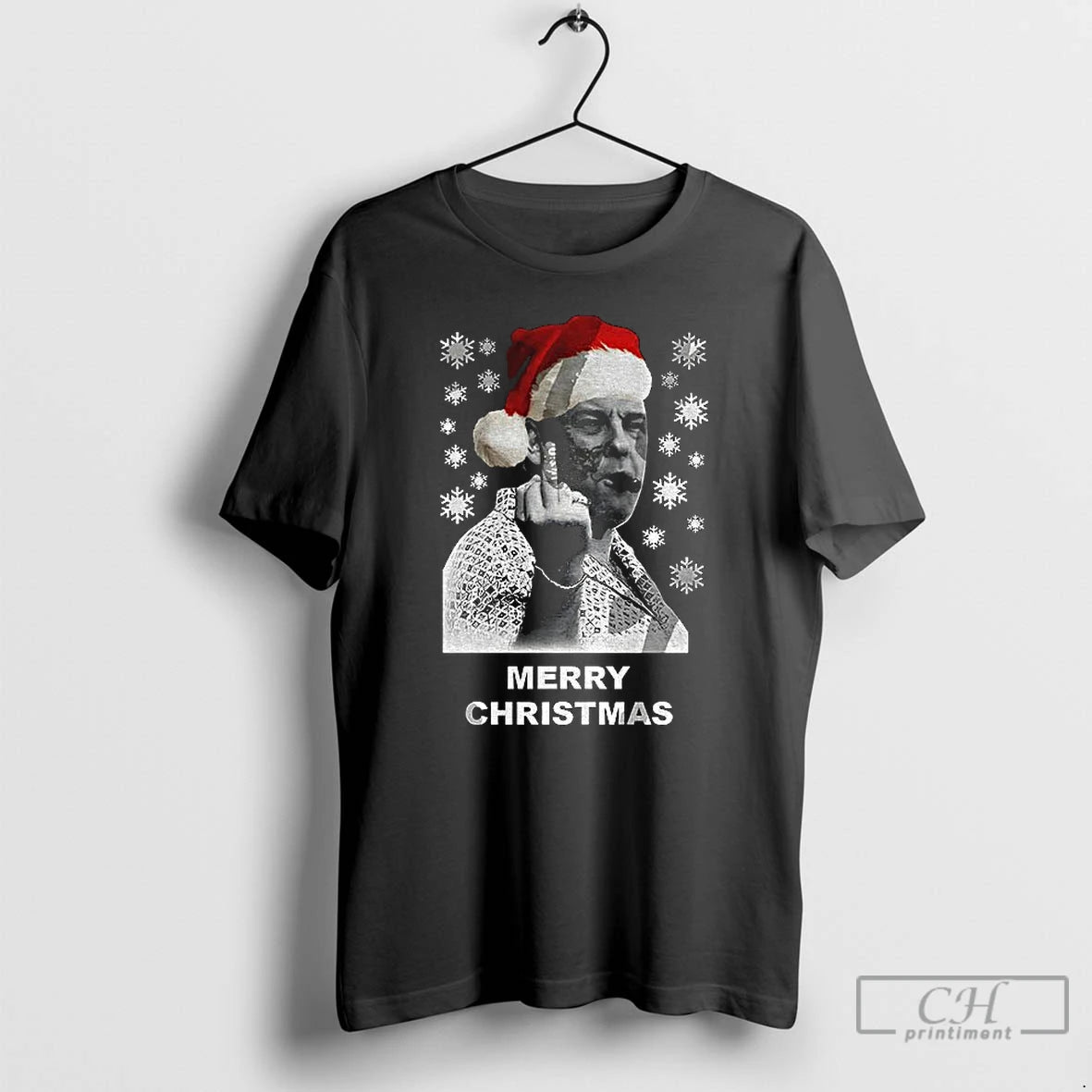 Premium The Sopranos Santa Middle Finger Merry Christmas T-Shirts, Hoodie, Sweatshirt | AU01DripNestTees.com