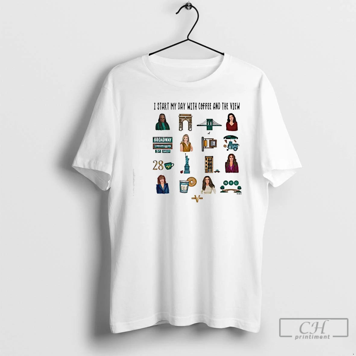 Premium The View I Start My Day With Coffee And The View Graphic T Shirts Hoodie, Sweatshirt | AU01DripNestTees.com