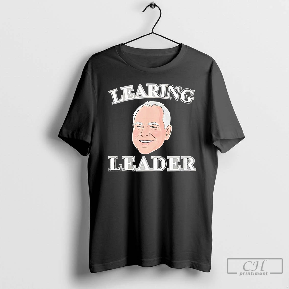 Premium Tim Walz Big Face Cartoon Learning Leader T-Shirts, Hoodie, Sweatshirt | AU01DripNestTees.com