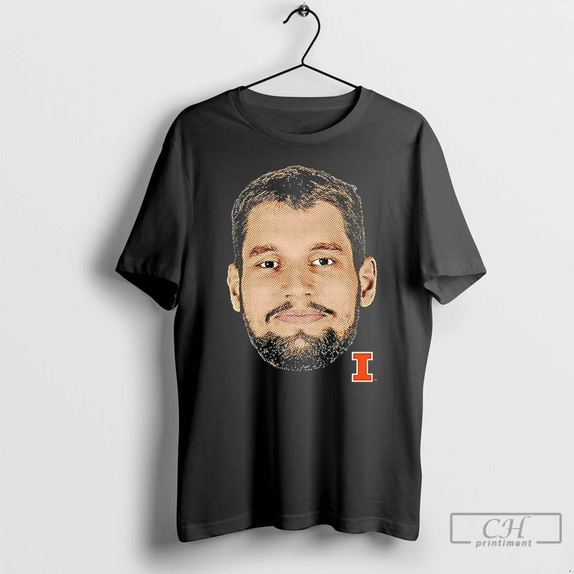 Premium Tomislav Ivisic Llinois Fighting Illini Portrait Big Head T-Shirts, Hoodie, Sweatshirt | AU01DripNestTees.com