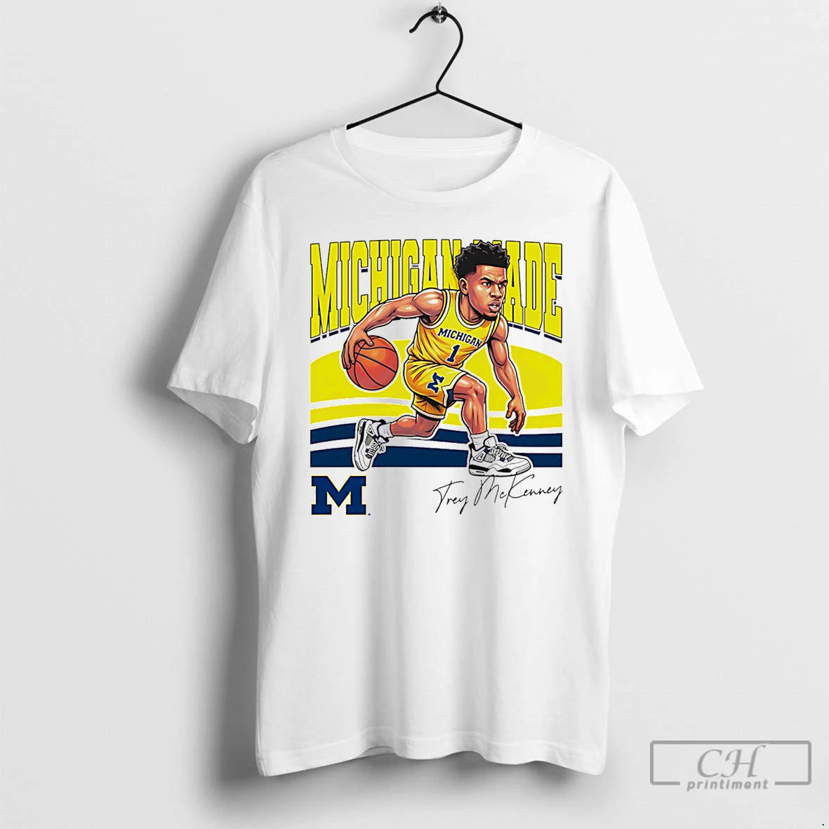 Premium Trey Mckenney Michigan Wolverines Made Caricature T-Shirts, Hoodie, Sweatshirt | AU01DripNestTees.com