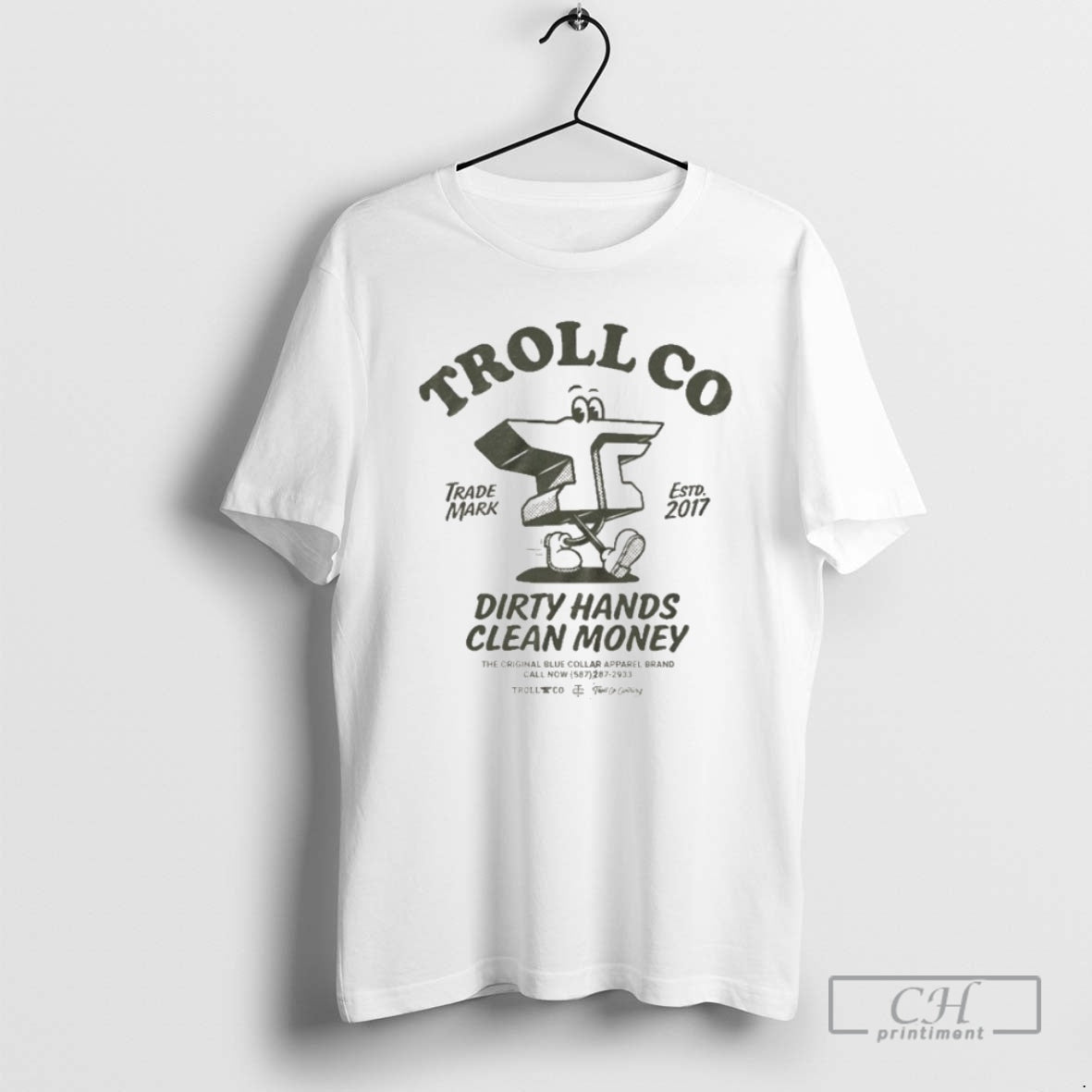 Premium Troll Co Dirty Hands Clean Money Ramblin Anvil Shirt Sweater Hoodie, Sweatshirt | AU01DripNestTees.com