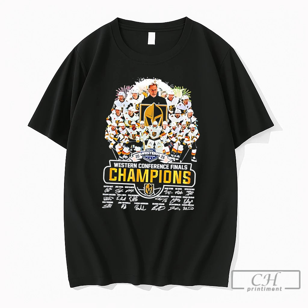 Premium Vegas Golden Knights 2026 Western Conference Champions Signature Tee