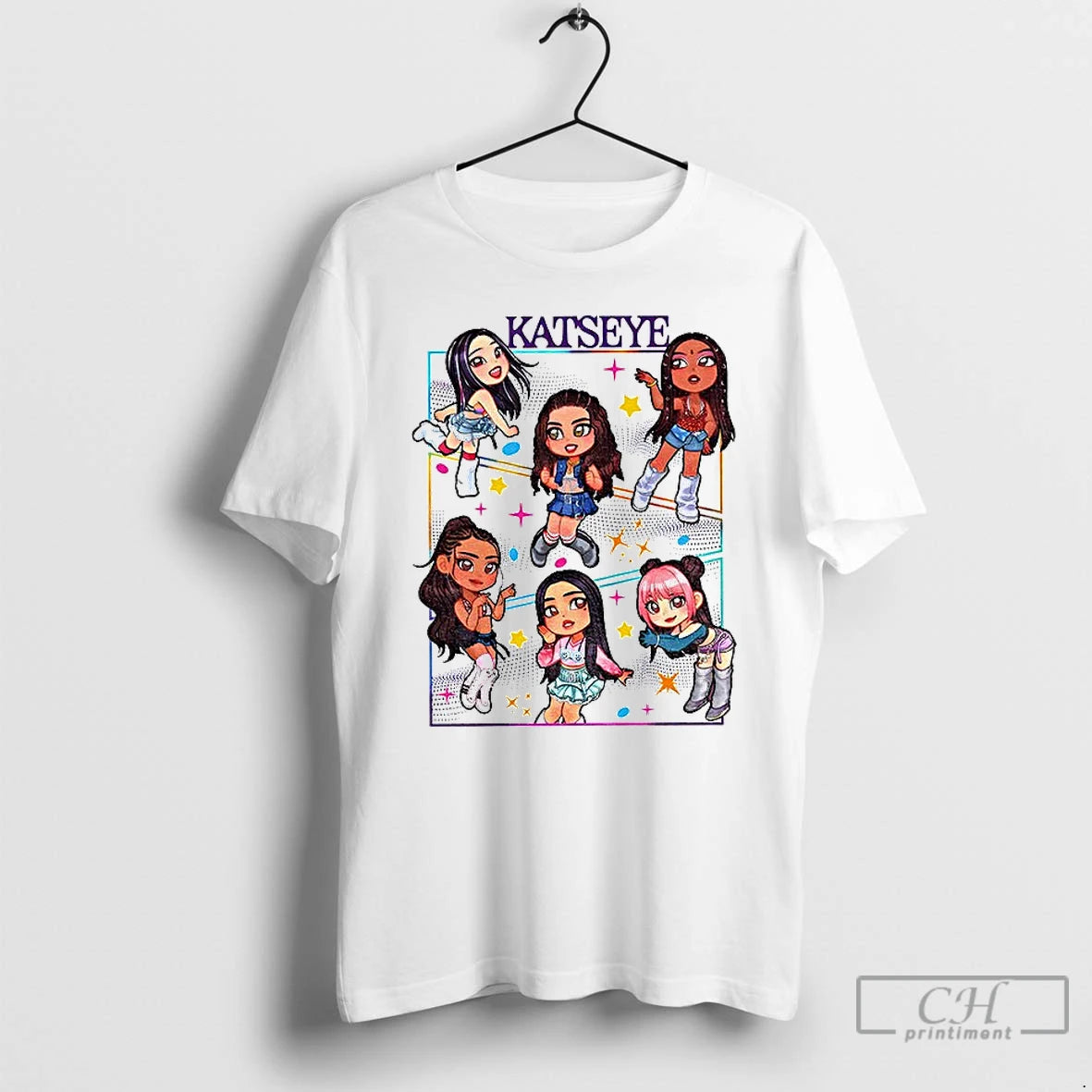 Premium Vintage Katseye Member Chibi T-Shirts, Hoodie, Sweatshirt | AU01DripNestTees.com