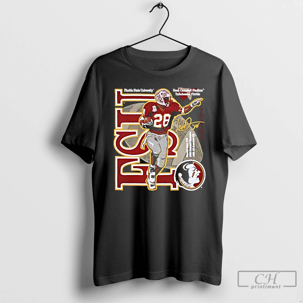 Premium Warrick Dunn Fsu Seminoles No 28 Signature Graphic T-Shirts, Hoodie, Sweatshirt | AU01DripNestTees.com