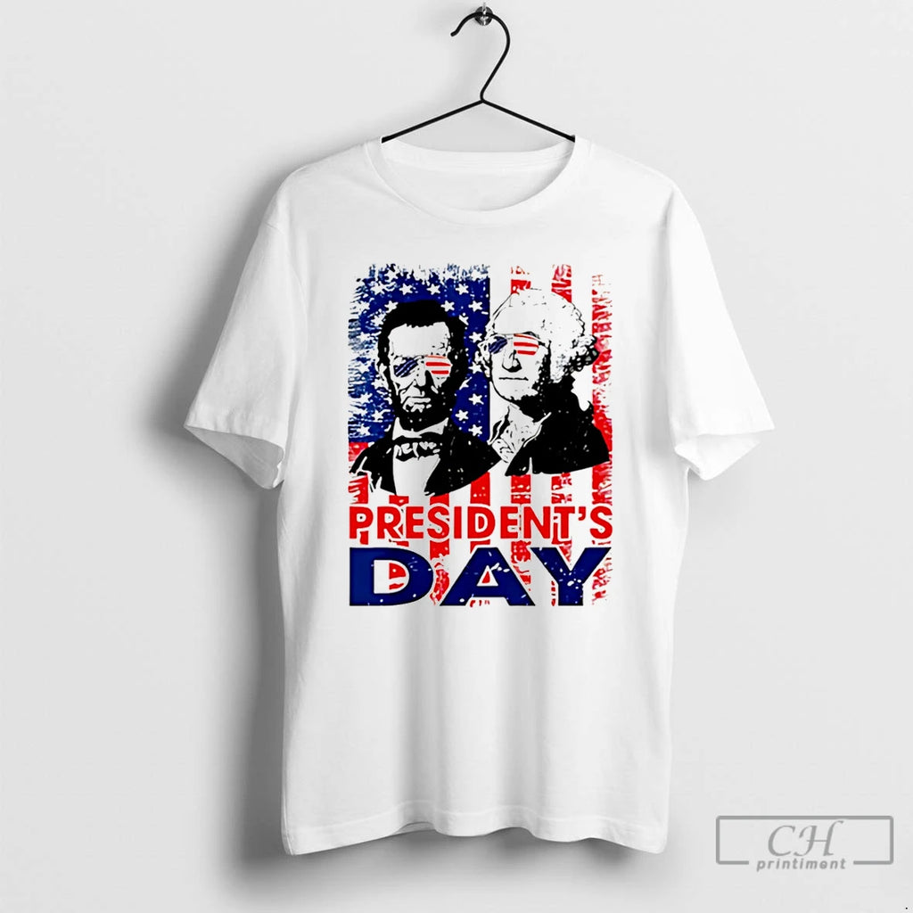 Premium Washington And Lincoln Usa Flag Presidents Day Retro Tribute T-Shirts, Hoodie, Sweatshirt | AU01DripNestTees.com