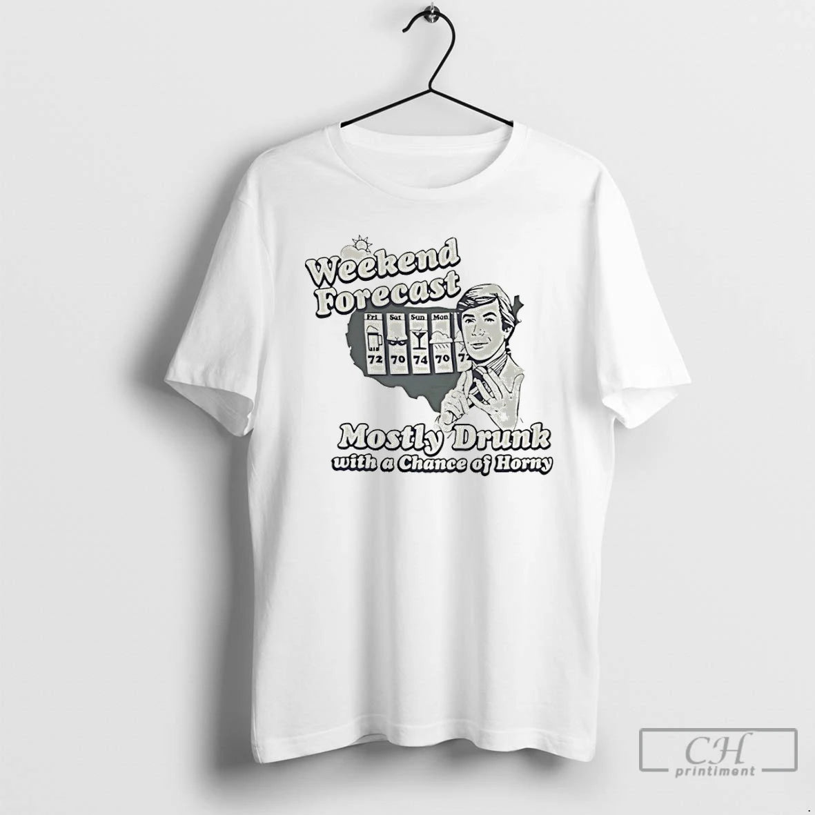 Premium Weekend Forecast Mostly Drunk Chance Horny T-Shirts, Hoodie, Sweatshirt | AU01DripNestTees.com