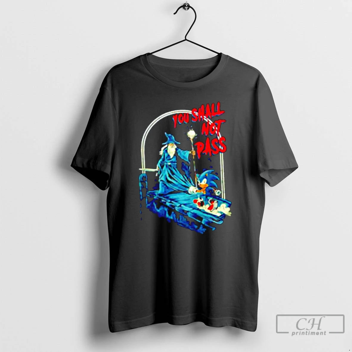 Premium Wizard And Hedgehog You Shall Not Dash Retro T-Shirts, Hoodie, Sweatshirt | AU01DripNestTees.com