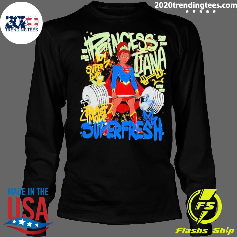 Princess Tiana Supergirl Disney Princess Tiana Supergirl Beast Mode Superfresh Shirt