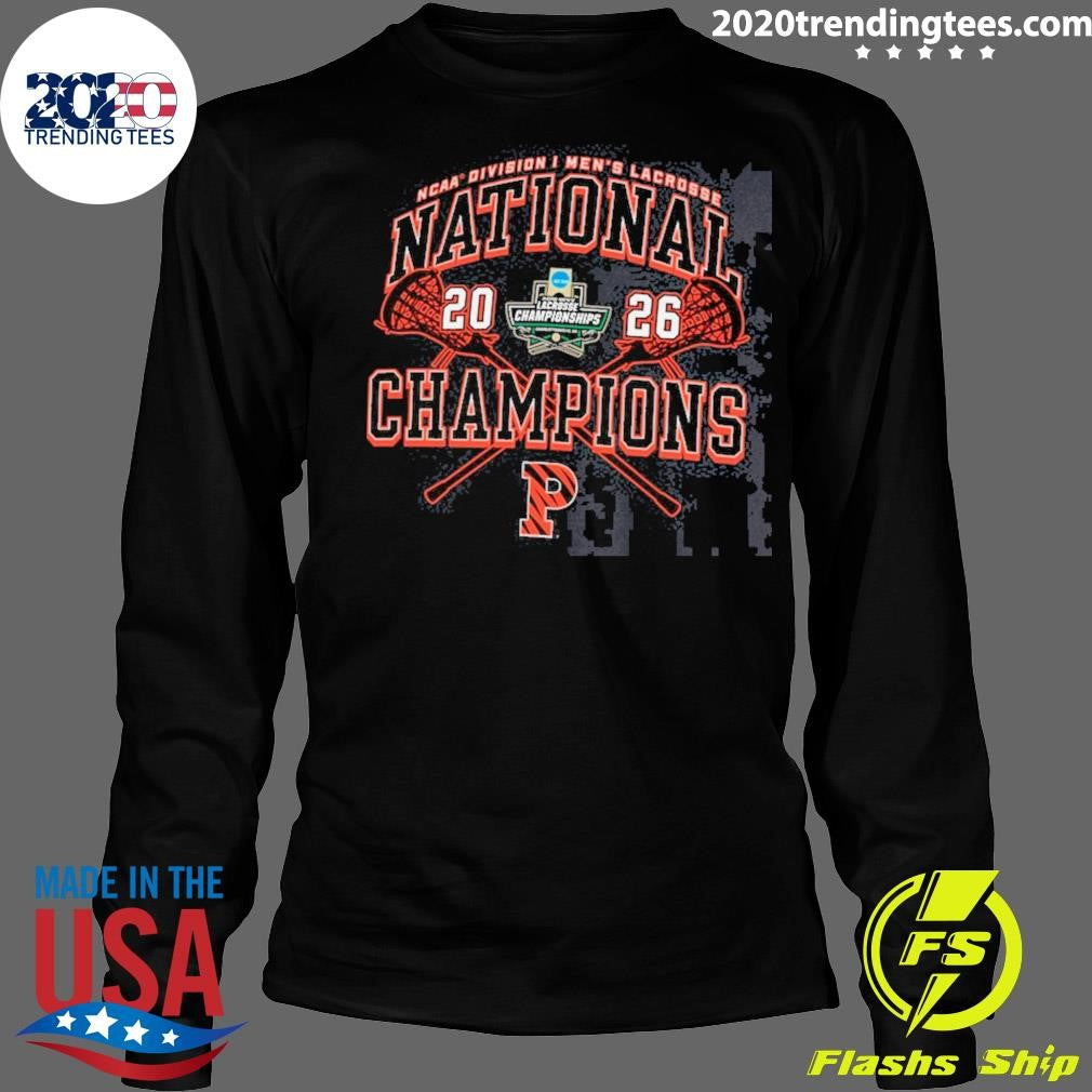 Princeton Tigers Champion 2026 NCAA Men’s Lacrosse National Champions Eco Powerblend Shirt