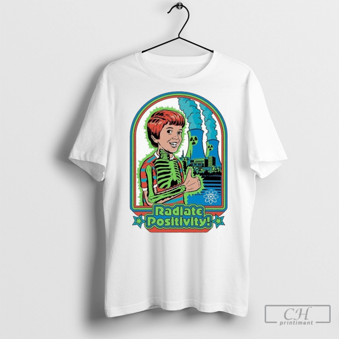 Radiate Positivity Thumb Skeleton Tee Shirts