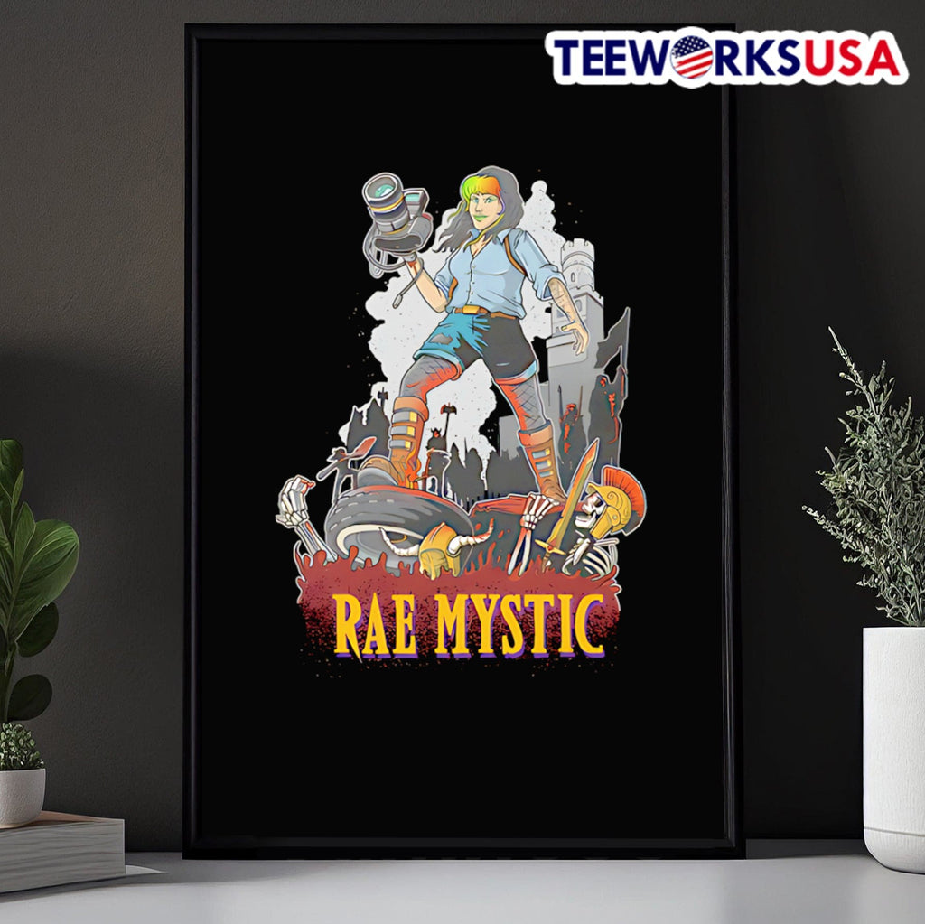 Rae Mystic Photographer Standing On Ruins With Skeletons Shirt