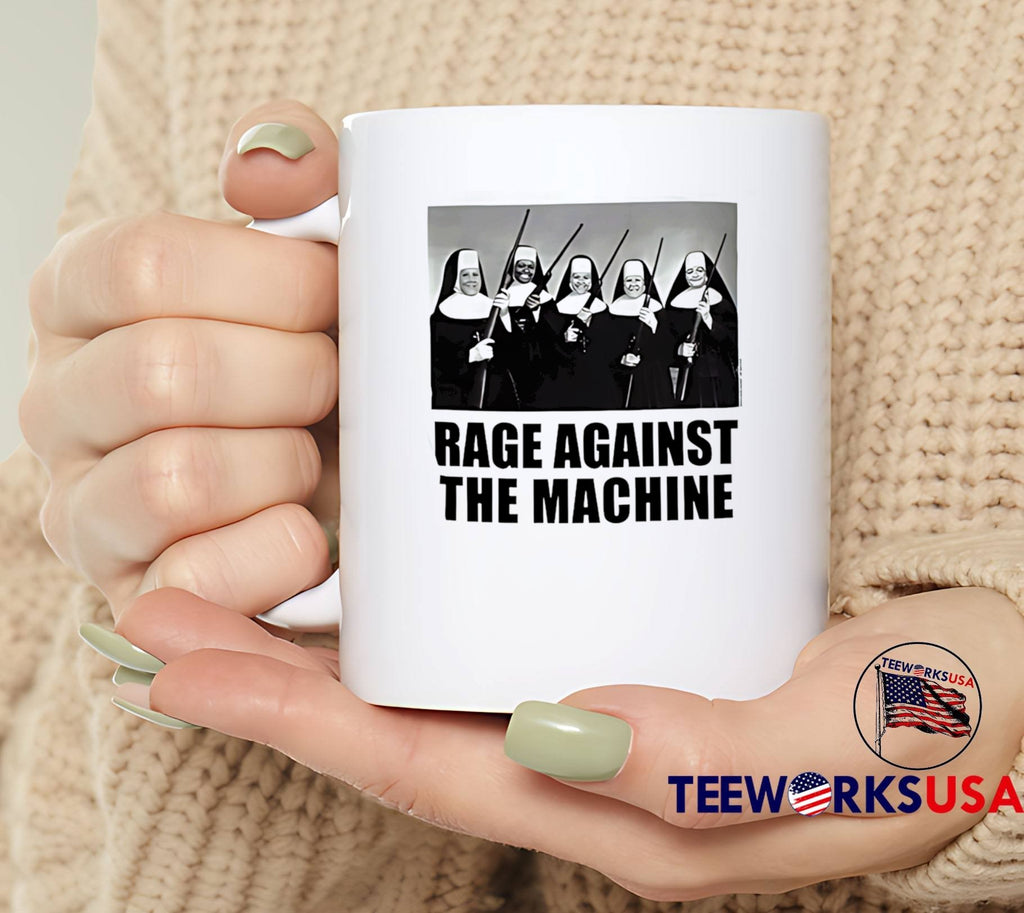 Rage Against The Machine Five Nuns Holding Rifles T-Shirt