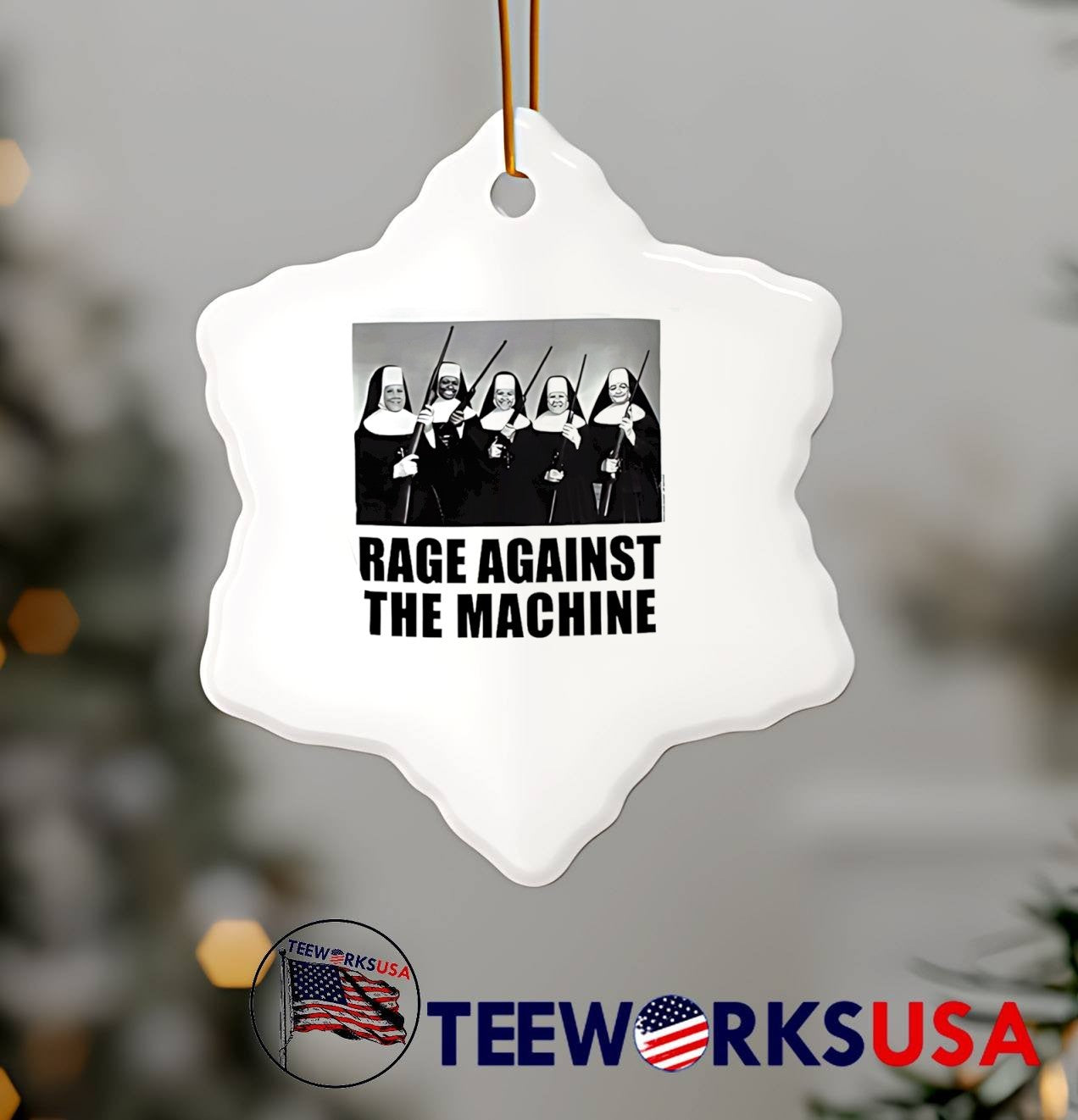 Rage Against The Machine Five Nuns Holding Rifles T-Shirt