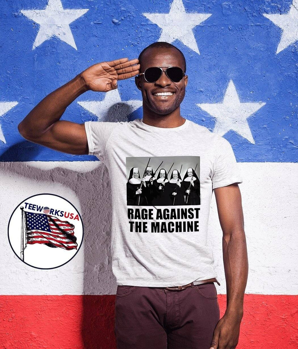 Rage Against The Machine Five Nuns Holding Rifles T-Shirt