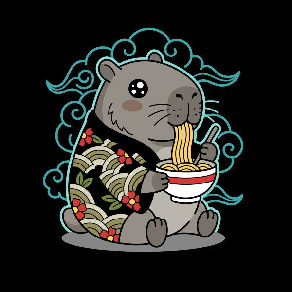 Ramen Capybara Kawaii Japanese