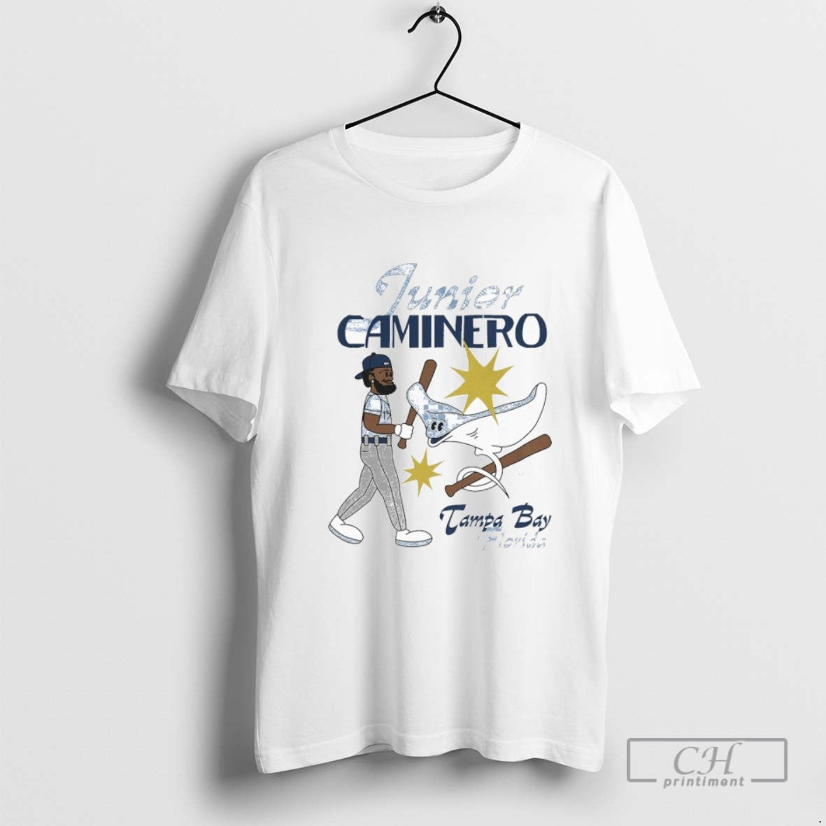Rays Junior Caminero Summer Cartoon