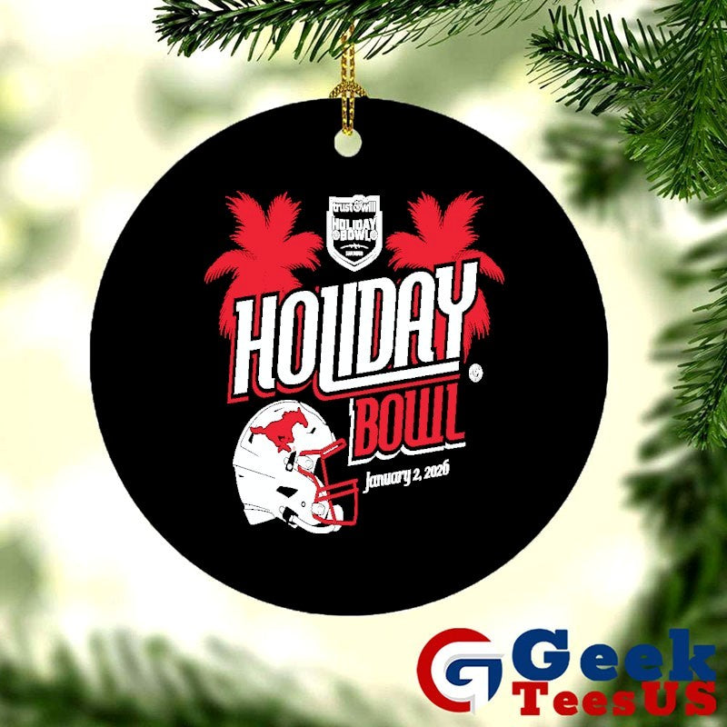 SMU Mustangs Trust & Will Holiday Bowl 2026 helmet T-shirt