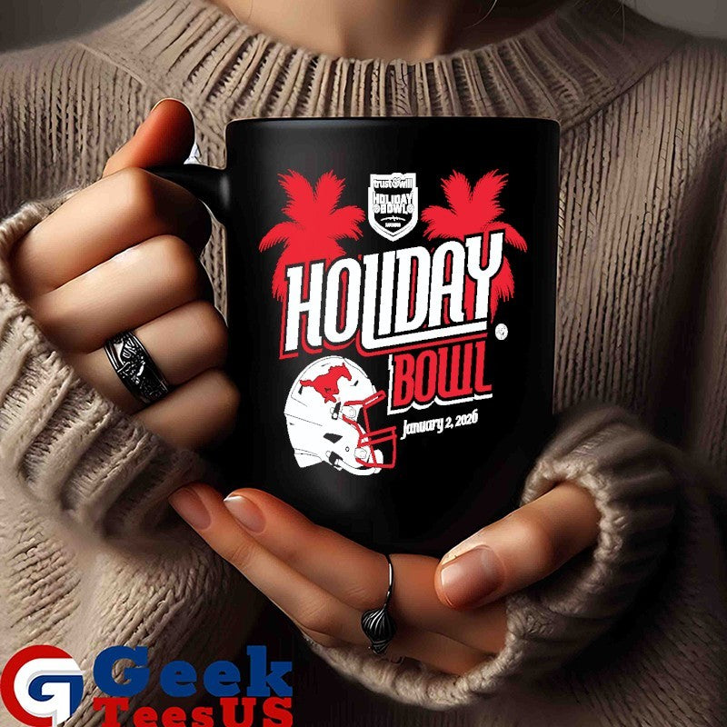 SMU Mustangs Trust & Will Holiday Bowl 2026 helmet T-shirt