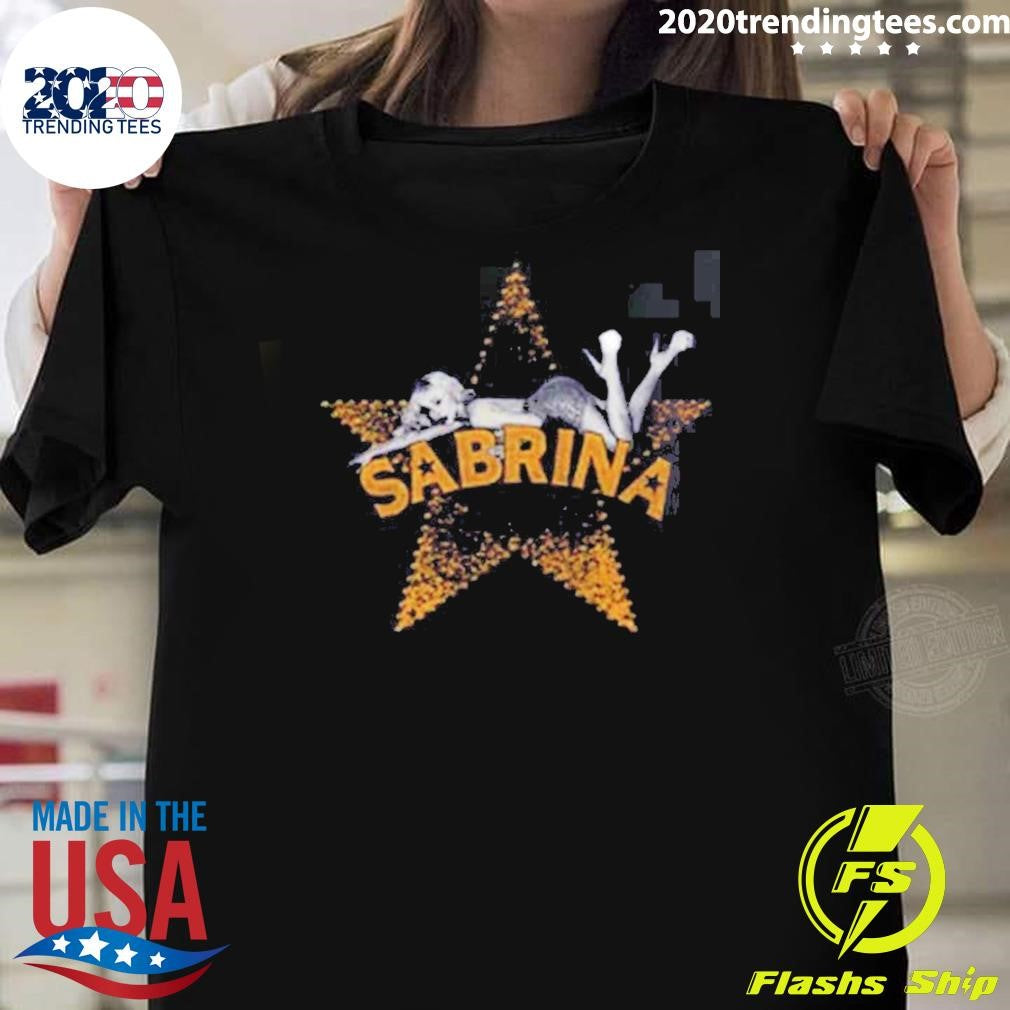 Sabrina Carpenter Coachella 2026 Merch Live In Indio California Golden Star Shirt