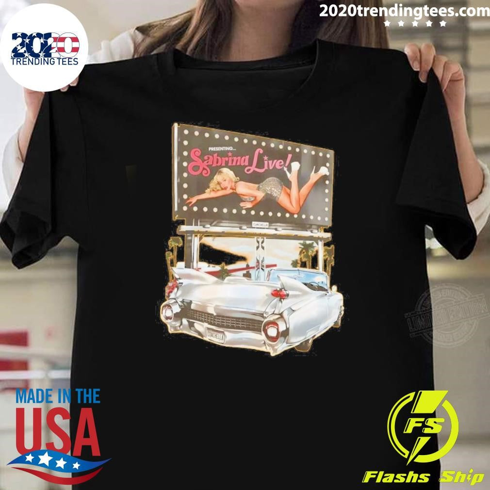 Sabrina Carpenter Coachella 2026 Merch Live In Indio California Sabrina Billboard With Lowrider Car Shirt