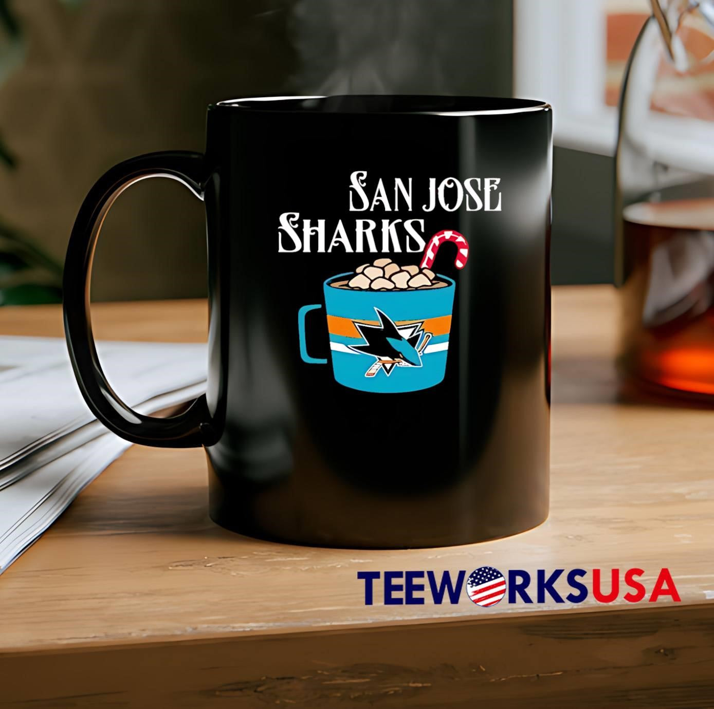 San Jose Sharks Holiday Hot Cocoa Themed Hockey Fan shirt