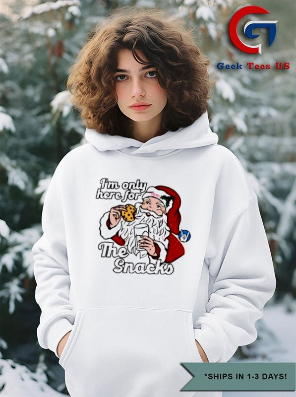 Santa Claus I’m only here for the snacks Xmas shirt